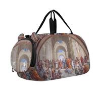 Liberty French Painting Delacroix - Bolsa de lona para niños pequeños, bolsa de viaje para gimnasio, Raphael imprime Escuela de Atenas, Classic