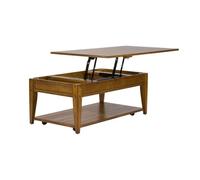 Liberty Furniture Industries Lake House Mesa de cóctel elevable, Madera, M marrón, W48 x D27 x H19