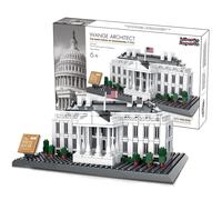 Liberty Imports White House Building Blocks Set 770 Pieces Washington D.C. White House Famous Landmark Series - Architecture Bricks Toy Mod