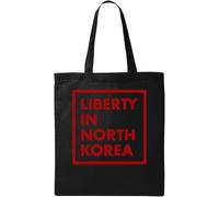 Liberty in North Korea - Bolsa de algodón ecológico natural, color negro, Black, Talla única