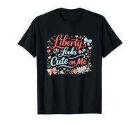 Liberty Looks Cute on Me USA 250 Aniversario Coqueta Camiseta