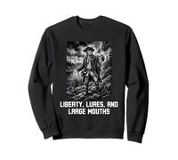 Liberty, Lures, and Large Mouths Bass Fishing Sudadera