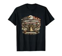 Liberty Never Given se ganó 250 Veteranos de EE. UU., 1776 Camiseta gráfica económica