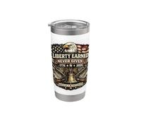 Liberty Never Given se ganó 250 Veteranos de EE. UU., 1776 Vaso térmico de acero inoxidable de doble pared