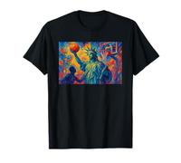 Liberty on The Court - Divertido Arte portátil de Baloncesto Camiseta