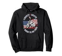 Liberty or Death, Born To Be Free Patriotic camisa con bandera Sudadera con Capucha