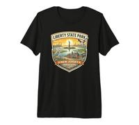 Liberty State Park New Jersey Ellis Island - Recuerdo novedoso Camiseta Premium