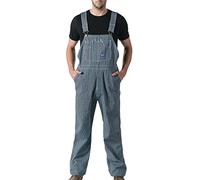 Liberty Walls Big Smith - Overol con peto a rayas de nogal americano para hombre, Rayas de nogal., 50W x 32L