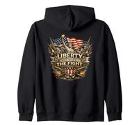 Liberty Was The Worth Fight Patriotic Veteran 250th USA Julio Sudadera con Capucha