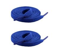 LIbgiubhy 1 par de cordones planos de poliéster multicolor de 8 mm de ancho para zapatos atléticos, correr, zapatos casuales, cuerdas para botas, Azul Boblano