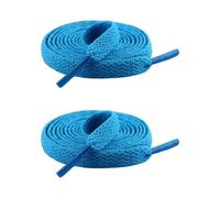 LIbgiubhy 1 par de cordones planos de poliéster multicolor de 8 mm de ancho para zapatos atléticos, correr, zapatos casuales, cuerdas para botas, azul (lake blue)