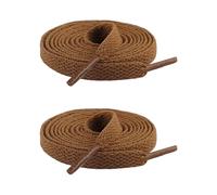 LIbgiubhy 1 par de cordones planos de poliéster multicolor de 8 mm de ancho para zapatos atléticos, correr, zapatos casuales, cuerdas para botas, Brown