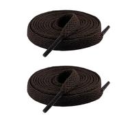 LIbgiubhy 1 par de cordones planos de poliéster multicolor de 8 mm de ancho para zapatos atléticos, correr, zapatos casuales, cuerdas para botas, Color café