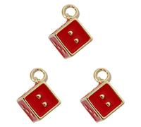 LIbgiubhy 3 dijes chapados en oro con circonita cúbica para accesorios hechos a mano, collares, aretes, colgantes, suministros para hacer joyas