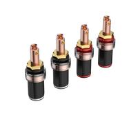 LIbgiubhy 4 conectores banana hembra, postes de fijación para altavoces, terminales de conexión, postes de fijación, conector banana hembra
