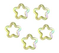 LIbgiubhy 5 colgantes en forma de estrella pequeña de 31 mm con agujero de estrella de cristal, cuentas sueltas para hacer joyas, cuentas crfat muitcolor