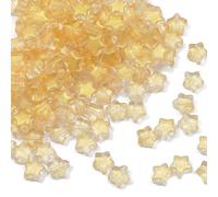 LIbgiubhy 50 colgantes de cuentas de estrella con agujero recto para collares y pulseras hechos a mano, proyectos, accesorios de joyería, suministros de abalorios