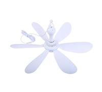 LIbgiubhy 6Blades - Ventilador de techo (20", 12 V, 5 x 2, 1 mm, con cable de 2 9 m, para tienda de campaña, exterior, hogar, sin interruptor)