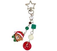 LIbgiubhy Abalorio de teléfono con cuentas de moda, diseño de Navidad, decoración de mochila de cuentas coloridas para mujeres de moda