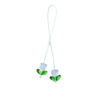 LIbgiubhy Abalorio de teléfono con diseño de tulipanes con diseño de flores, colgante de flores, decoración colorida para bolsa