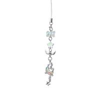 LIbgiubhy Abalorio para teléfono con diseño de teléfono, elegante cordón para llaves, portátil, tarjeta, libro, colgante para niñas y mujeres