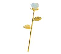 LIbgiubhy Adorno tallado de rosas, soporte dorado, adorno hecho a mano, joyería hecha a mano, decoración de flores, entusiastas de la joyería