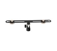 LIbgiubhy Barra de soporte de micrófono doble con rosca de 5/8 pulgadas adecuada para la mayoría de soportes de micrófono, brazo de horca, resistencia a la corrosión