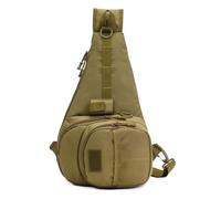 LIbgiubhy Bolsa de aparejos de pesca, portátil, bolsa cruzada de almacenamiento para aparejos de pesca, senderismo, camping, Khaki