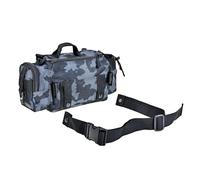 LIbgiubhy Bolsa de pesca de gran capacidad, bolsa cruzada para equipo de pesca con cinturón ajustable, Noche Oscura