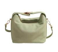 LIbgiubhy Bolso cruzado plisado de piel sintética para mujer con asa superior, elegante bolso de hombro de color sólido con cremallera para ir de compras, Green