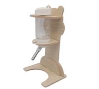 LIbgiubhy Botella de agua y soporte para mascotas pequeñas, a prueba de fugas, recarga automática para uso en exteriores, dispensador de agua para mascotas