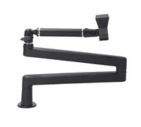 LIbgiubhy Brazo de micrófono, brazo ajustable, brazo de micrófono, soporte de mesa, adaptador de abrazadera, gestión para podcasts