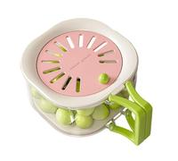 LIbgiubhy Canasta de drenaje y conservación resistente, contenedor portátil con tapa y asa plegable para comidas