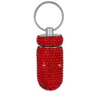 LIbgiubhy Carcasa portátil de moda aleación de aluminio práctica caja de almacenamiento medicamentos Bling