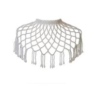 LIbgiubhy Chal tejido, accesorio de cadena para vestido de novia, collares de hombro, joyería corporal, accesorio de playa