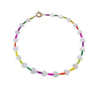 LIbgiubhy Collar con colgante de corazón y estrella con cuentas, diseño ligero, cadena para el cuello para uso diario