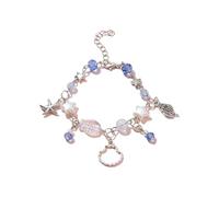 LIbgiubhy Collar de cuentas de cristal hecho a mano, elegante accesorio de cuentas coloridas, joyería de moda para niñas y mujeres