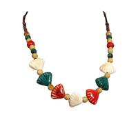 LIbgiubhy Collar de cuentas hecho a mano, collar colorido, cadena de cuentas, textura, multifuncional, adecuado para mujeres y niñas