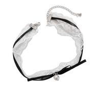 LIbgiubhy Collar de encaje resistente de moda con lazo y colgante de abalorio, accesorio de joyería para uso diario moderno y elegante