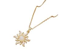 LIbgiubhy Collar moderno con colgante de girasoles de moda, accesorio ideal para citas y ocasiones especiales