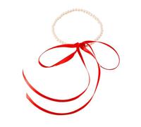 LIbgiubhy Collar moderno con lazo de cinta, atractivo y elegante, collar con colgante de lazo, joyería para uso diario, citas, fiestas