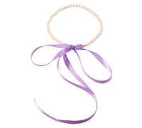 LIbgiubhy Collar moderno con lazo de cinta, atractivo y elegante, collar con colgante de lazo, joyería para uso diario, citas, fiestas