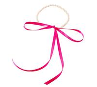 LIbgiubhy Collar moderno con lazo de cinta, atractivo y elegante, collar con colgante de lazo, joyería para uso diario, citas, fiestas