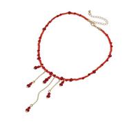 LIbgiubhy Collar único con colgante de cristal de sangre con temática de Halloween, adecuado para entusiastas de las fiestas