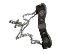 LIbgiubhy Collar único de cuero de doble capa con decoración de cruces y tachuelas para un estilo punk distintivo