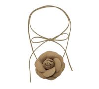 LIbgiubhy Colorido collar floral con colgante en forma de flor, cadena de clavícula de camelia, cadena de cuello floral, joyería ligera