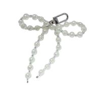 LIbgiubhy Colorido llavero con colgante de lazo con cuentas, colgante de adorno para mochila, decoración para niñas