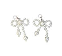 LIbgiubhy Delicado colgante de perlas con lazo para zapatos, decoración elegante para colgar en el talón para uso diario, citas, fiestas