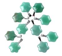 LIbgiubhy Dije de cristal colorido con forma de flor resistente para hacer joyas, colgantes de piedra natural para collares