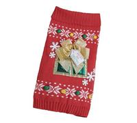 LIbgiubhy Disfraz de Navidad para gatos y perros con lazo, suéter de moda para perro, overol de celebración de Navidad, ropa de festival de mascotas